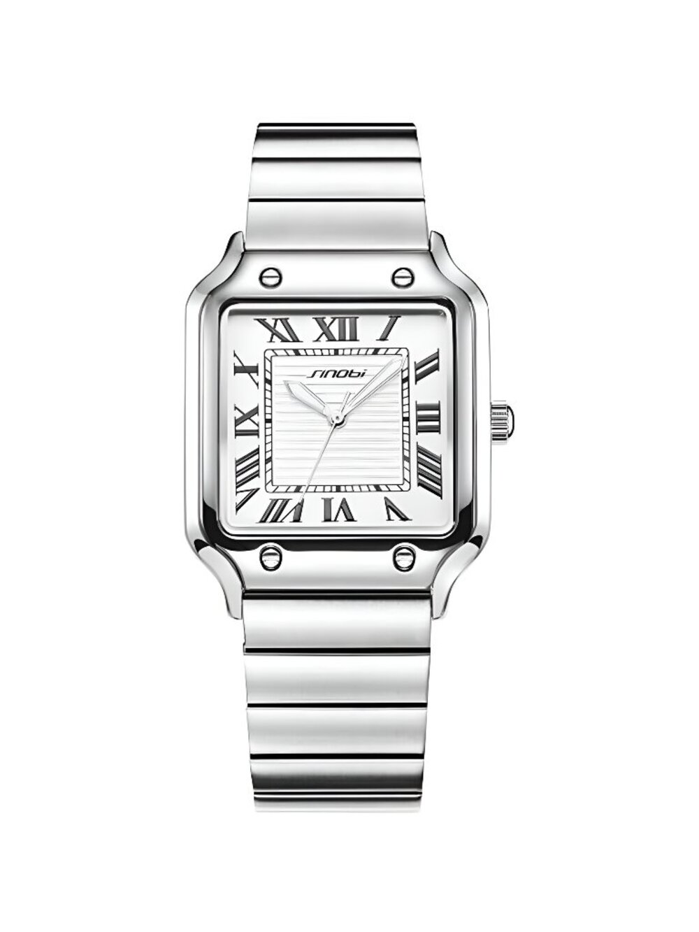 Classic Square Watches for Men with Roman Numerals Casual Watch